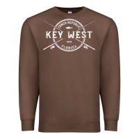 Chestnut key west fl vintage crossed fishing rods t shirt Premium Sweatshirt - linhVisuals