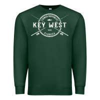 Sports Green key west fl vintage crossed fishing rods t shirt Premium Sweatshirt - linhVisuals