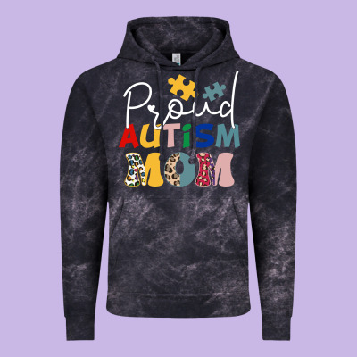 Proud Autism Mom Leopard Pattern Design Autism Awa Vintage Hoodie Designed By Cowhidedigitalart