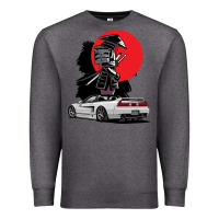 Charcoal Heather jdm nsx car tuning japan samurai drift import pullover hoodie Premium Sweatshirt - linhVisuals