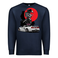 Navy jdm nsx car tuning japan samurai drift import pullover hoodie Premium Sweatshirt - linhVisuals