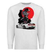 Oatmeal Heather jdm nsx car tuning japan samurai drift import pullover hoodie Premium Sweatshirt - linhVisuals