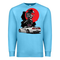 Ocean Blue jdm nsx car tuning japan samurai drift import pullover hoodie Premium Sweatshirt - linhVisuals