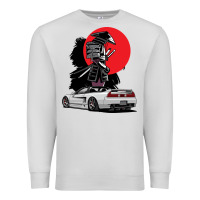 Dove Grey jdm nsx car tuning japan samurai drift import pullover hoodie Premium Sweatshirt - linhVisuals