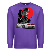 Purple jdm nsx car tuning japan samurai drift import pullover hoodie Premium Sweatshirt - linhVisuals
