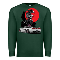 Sports Green jdm nsx car tuning japan samurai drift import pullover hoodie Premium Sweatshirt - linhVisuals