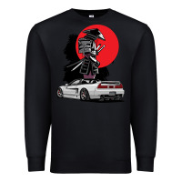 Black jdm nsx car tuning japan samurai drift import pullover hoodie Premium Sweatshirt - linhVisuals