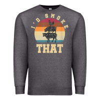 Charcoal Heather id smoke that funny smoked pork meat lover bbq gift barbecue t shirt Premium Sweatshirt - linhVisuals