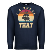 Navy id smoke that funny smoked pork meat lover bbq gift barbecue t shirt Premium Sweatshirt - linhVisuals