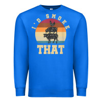 True Royal id smoke that funny smoked pork meat lover bbq gift barbecue t shirt Premium Sweatshirt - linhVisuals
