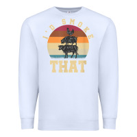 White id smoke that funny smoked pork meat lover bbq gift barbecue t shirt Premium Sweatshirt - linhVisuals