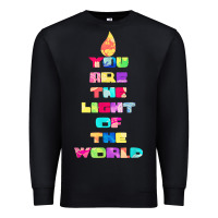 Black light of the world godspell inspired musical theater t shirt Premium Sweatshirt - linhVisuals