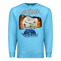 Ocean Blue anthrax – persistence of time 30th anniversary tank top Premium Sweatshirt - linhVisuals