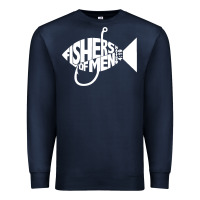 Navy matching church christian group bible verse fishers of men pullover ho Premium Sweatshirt - linhVisuals