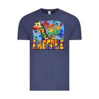 Vintage Denim Knowledge is awesome Autism giraffe Vintage Tee - FaDigitalArtStudio