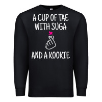 Black korean drama kdrama tae suga kookie t shirt Premium Sweatshirt - linhVisuals