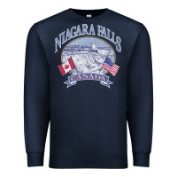Navy americana niagara falls scene canada america flags sweatshirt Premium Sweatshirt - linhVisuals