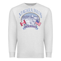 Oatmeal Heather americana niagara falls scene canada america flags sweatshirt Premium Sweatshirt - linhVisuals