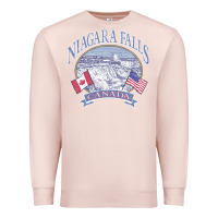Pale Pink americana niagara falls scene canada america flags sweatshirt Premium Sweatshirt - linhVisuals