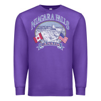 Purple americana niagara falls scene canada america flags sweatshirt Premium Sweatshirt - linhVisuals