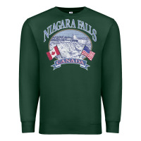 Sports Green americana niagara falls scene canada america flags sweatshirt Premium Sweatshirt - linhVisuals