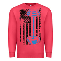 Cardinal american flag gym and fitness  weight lifting gift t shirt Premium Sweatshirt - linhVisuals