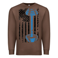 Chestnut american flag gym and fitness  weight lifting gift t shirt Premium Sweatshirt - linhVisuals