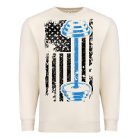 Sandshell american flag gym and fitness  weight lifting gift t shirt Premium Sweatshirt - linhVisuals