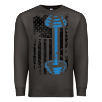 Smoke american flag gym and fitness  weight lifting gift t shirt Premium Sweatshirt - linhVisuals