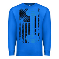 True Royal american flag gym and fitness  weight lifting gift t shirt Premium Sweatshirt - linhVisuals