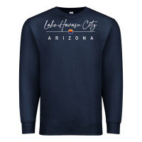 Navy lake havasu city, arizona pullover hoodie Premium Sweatshirt - linhVisuals