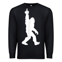 Black funny bigfoot middle finger for squatch believers t shirt Premium Sweatshirt - linhVisuals