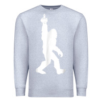 Heather Grey funny bigfoot middle finger for squatch believers t shirt Premium Sweatshirt - linhVisuals