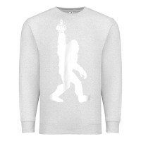 Oatmeal Heather funny bigfoot middle finger for squatch believers t shirt Premium Sweatshirt - linhVisuals