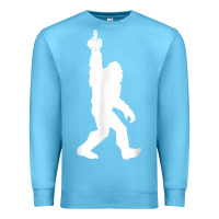 Ocean Blue funny bigfoot middle finger for squatch believers t shirt Premium Sweatshirt - linhVisuals