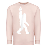 Pale Pink funny bigfoot middle finger for squatch believers t shirt Premium Sweatshirt - linhVisuals