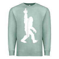 Seafoam funny bigfoot middle finger for squatch believers t shirt Premium Sweatshirt - linhVisuals