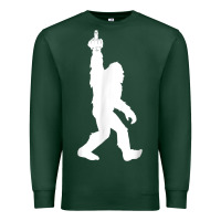 Sports Green funny bigfoot middle finger for squatch believers t shirt Premium Sweatshirt - linhVisuals