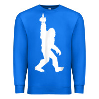 True Royal funny bigfoot middle finger for squatch believers t shirt Premium Sweatshirt - linhVisuals