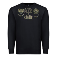 Black it's very rude to stare labyrinth door knocker tank top Premium Sweatshirt - linhVisuals