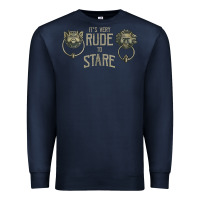 Navy it's very rude to stare labyrinth door knocker tank top Premium Sweatshirt - linhVisuals