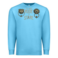 Ocean Blue it's very rude to stare labyrinth door knocker tank top Premium Sweatshirt - linhVisuals