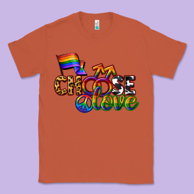 Western Choose Love Classic Tee Designed By Cowgirlartshop