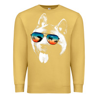 Antique Gold american akita shirts with glasses sunglasses retro style t shirt Premium Sweatshirt - linhVisuals