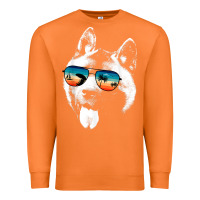Carrot american akita shirts with glasses sunglasses retro style t shirt Premium Sweatshirt - linhVisuals