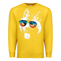 Lemon american akita shirts with glasses sunglasses retro style t shirt Premium Sweatshirt - linhVisuals