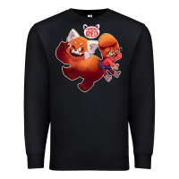 Black turning red Merch Premium Sweatshirt - linhVisuals