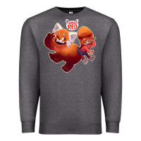 Charcoal Heather turning red Merch Premium Sweatshirt - linhVisuals
