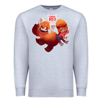 Heather Grey turning red Merch Premium Sweatshirt - linhVisuals