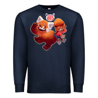 Navy turning red Merch Premium Sweatshirt - linhVisuals